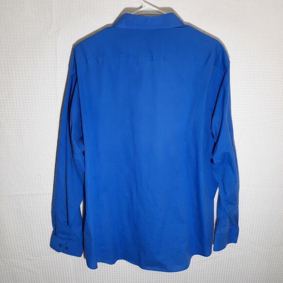 Pierre Cardin 18 36/37 Blue Dress Shirt Men’s Long Sleeve Tailored in Korea - Picture 5 of 6